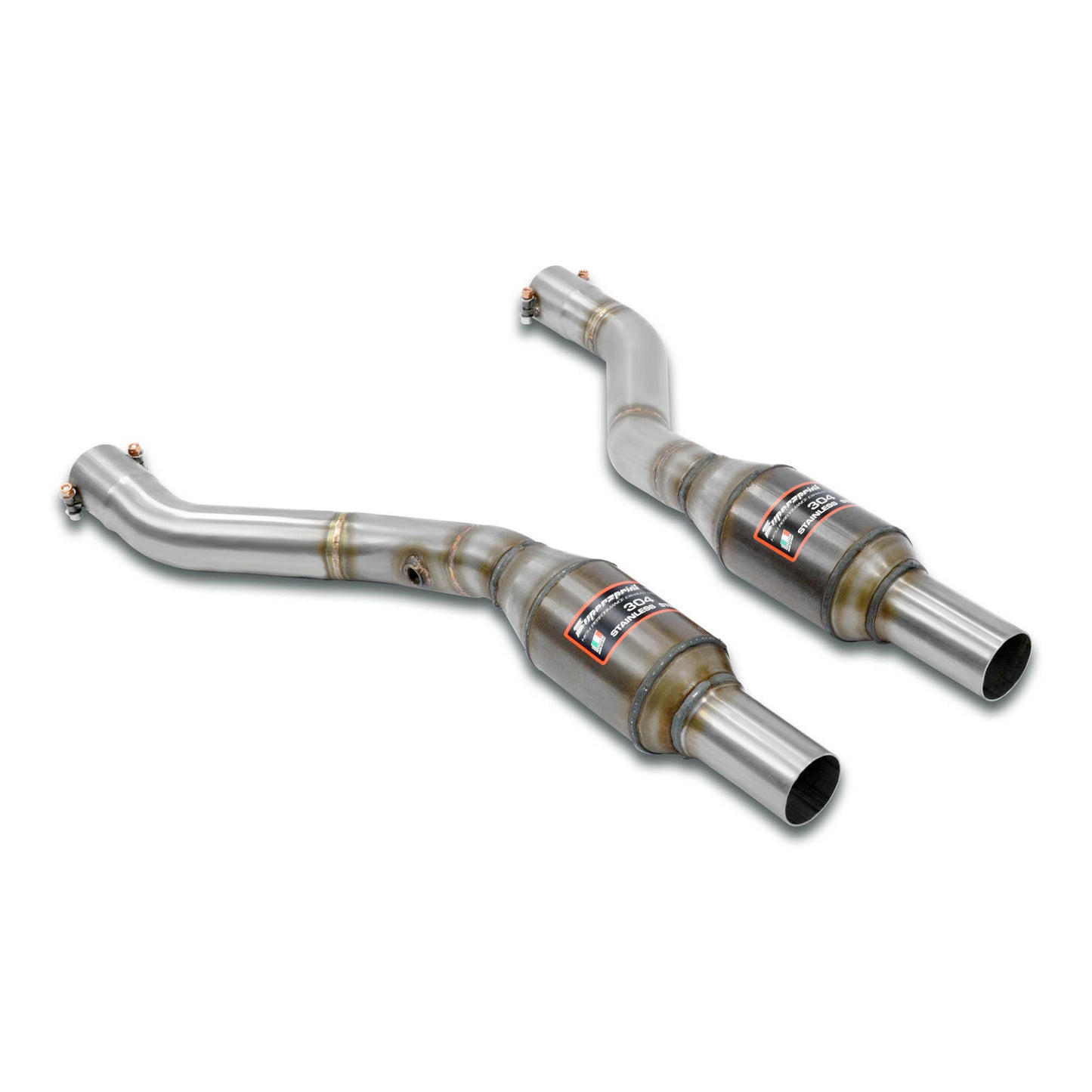 BMW E46 M3 (For V8 LS1 / Mustang engine conversion) - Front exhaust Right - Left with Metallic catalytic converter