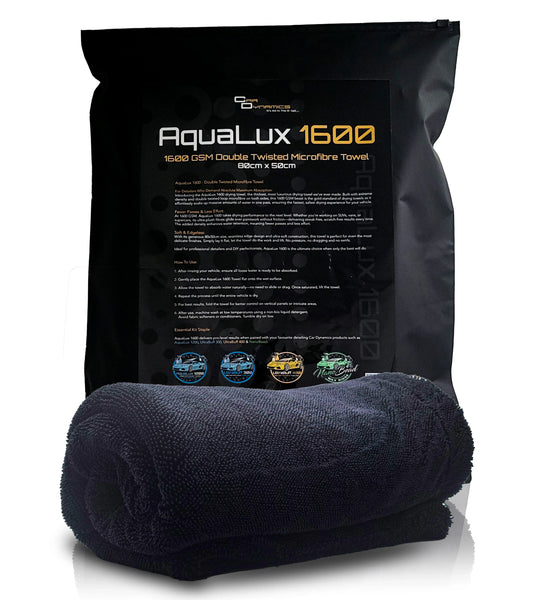 AquaLux1600-DoubleTwistedMicrofibreTowel1600GSM_80cmx50cm_CarDynamics_1 - Car Dynamics