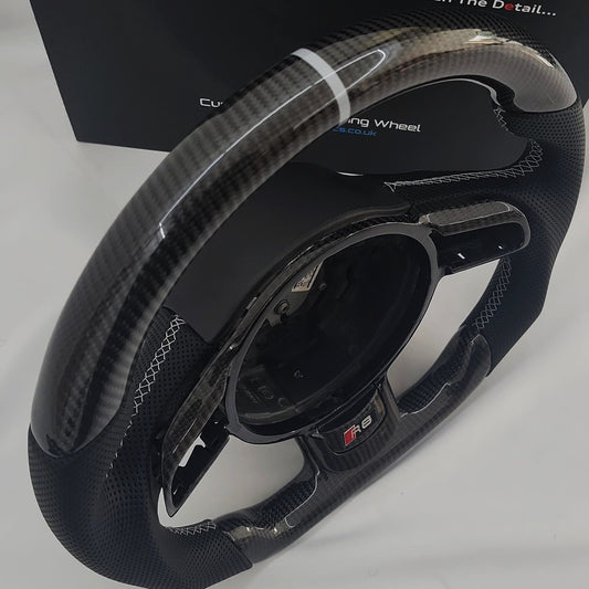 Audi R8 GEN 1 Carbon & Leather Steering Wheel | Nardo Grey Edition