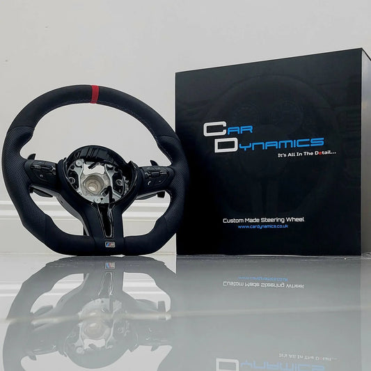 BMWAlcantara_LeatherSteeringWheelRedM-PerformanceFlatBottomTwoToneEditionF-SeriesCarDynamics_2 - Car Dynamics