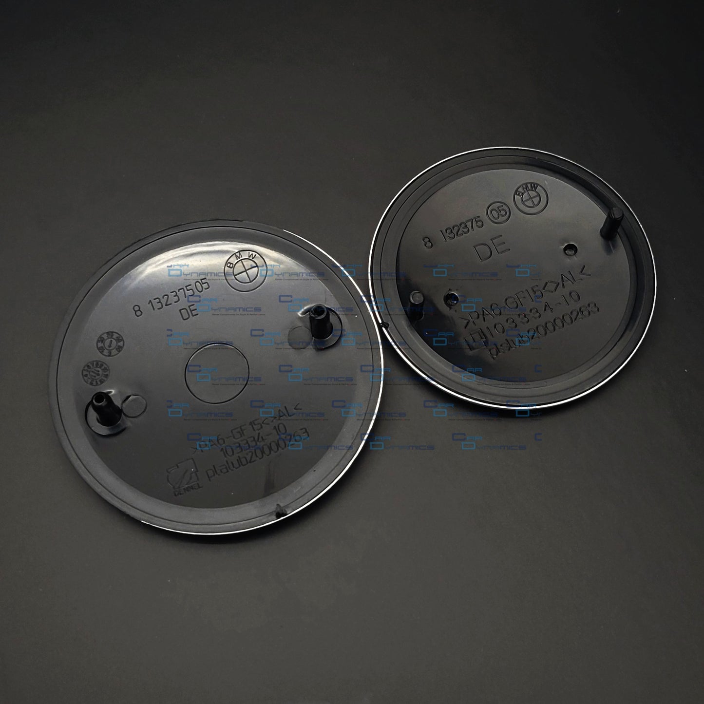 Gloss Black Bonnet & Boot Badge | 82mm/74mm 2 Pin For BMW