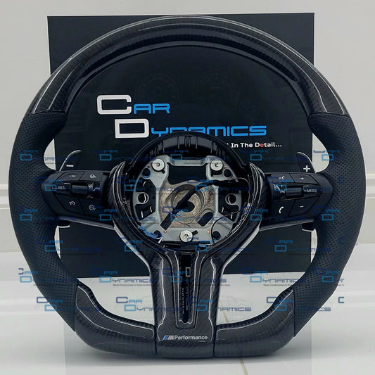 BMWCustomCarbonFibreSteeringWheelFlatBottomLovett_sM-TechCarbonEditionFSeriesCarDynamics_1 - Car Dynamics