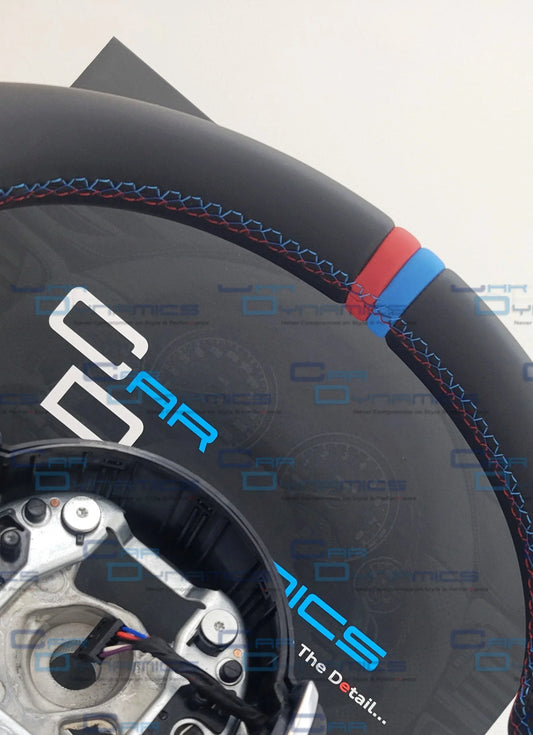 BMWCustomLeatherSteeringWheelFlatBottomM-TechRedlineMotorsportEditionFSeriesCARDYNAMICS_1 - Car Dynamics