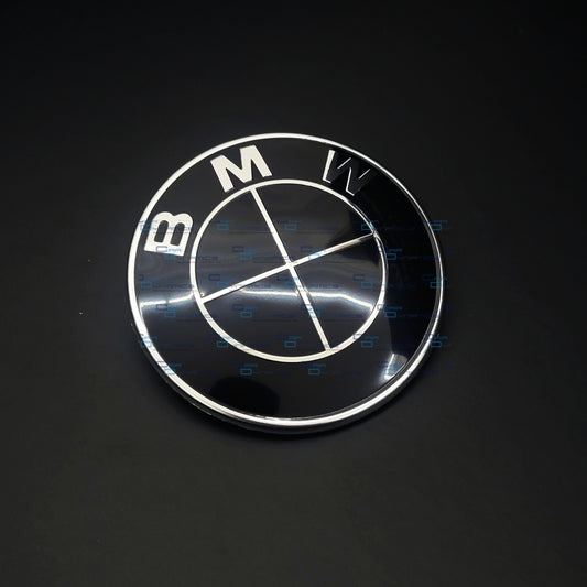 Gloss Black 3 Hole Bonnet & Boot Badge For BMW | 82mm