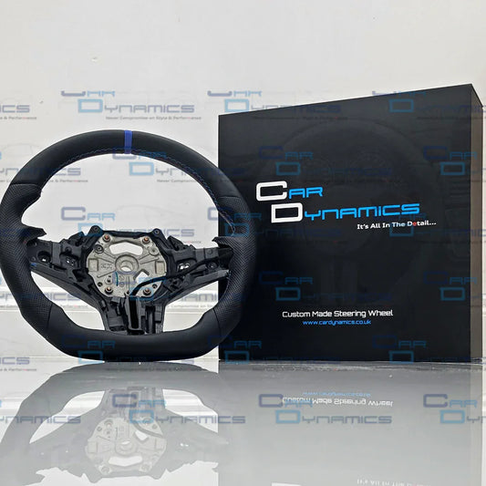 BMWLeatherSteeringWheelCoreFlatBottomBlueEditionEditionG20G30G80G82G02F40_4 - Car Dynamics