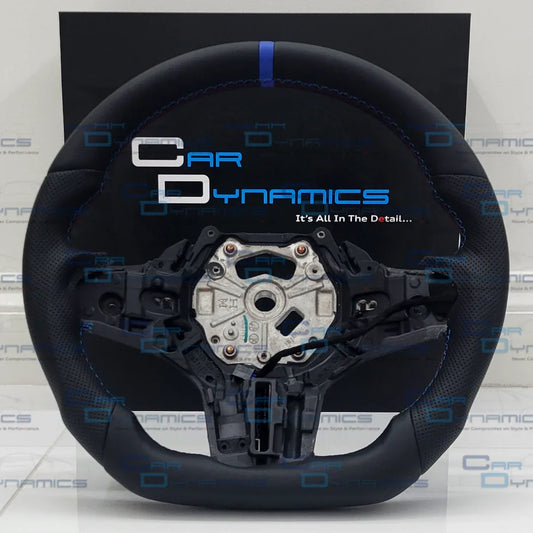 BMWLeatherSteeringWheelCoreFlatBottomBlueEditionEditionG20G30G80G82G02F40_5 - Car Dynamics