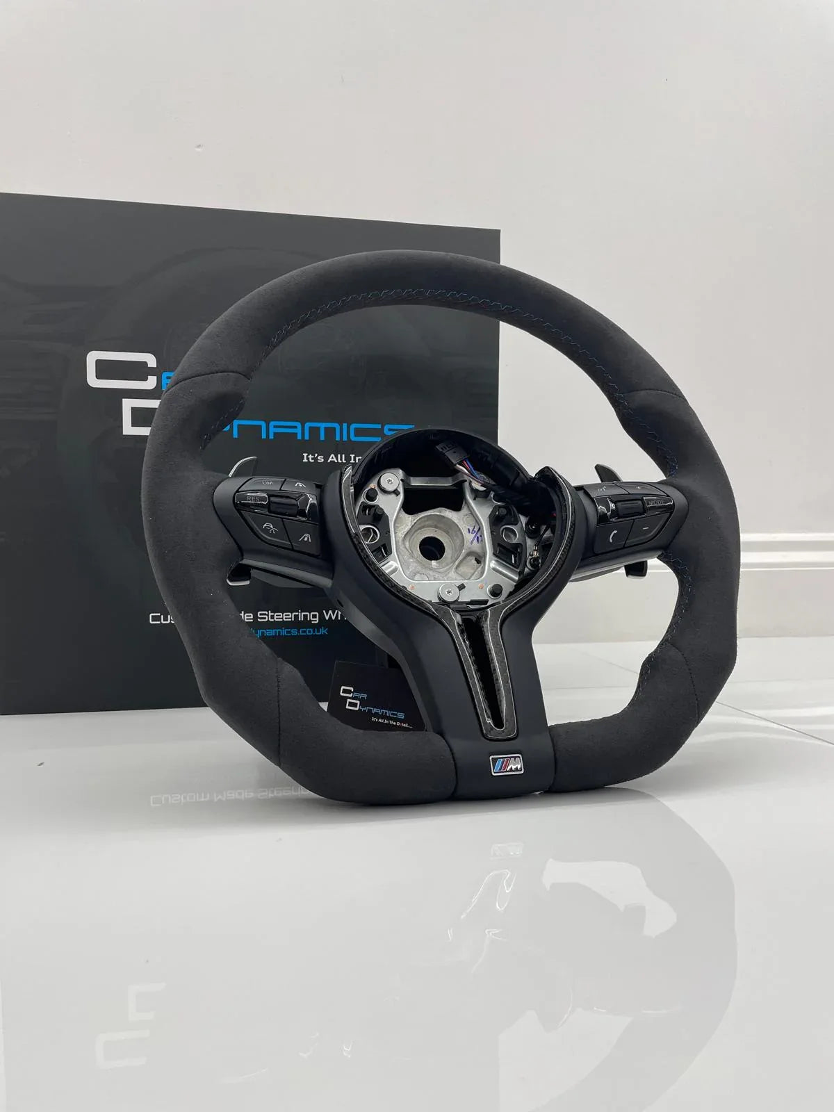BMWMPerformanceAlcantara_GlossCarbonFibreEditionFlatBottomSteeringWheelF-SeriesCarDynamics_14 - Car Dynamics