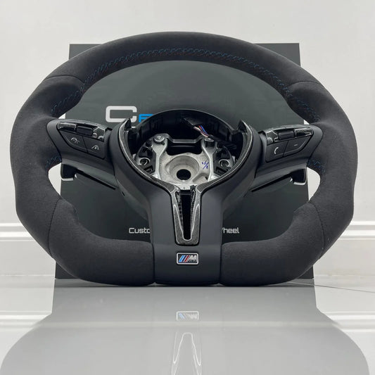 BMWMPerformanceAlcantara_GlossCarbonFibreEditionFlatBottomSteeringWheelF-SeriesCarDynamics_2 - Car Dynamics