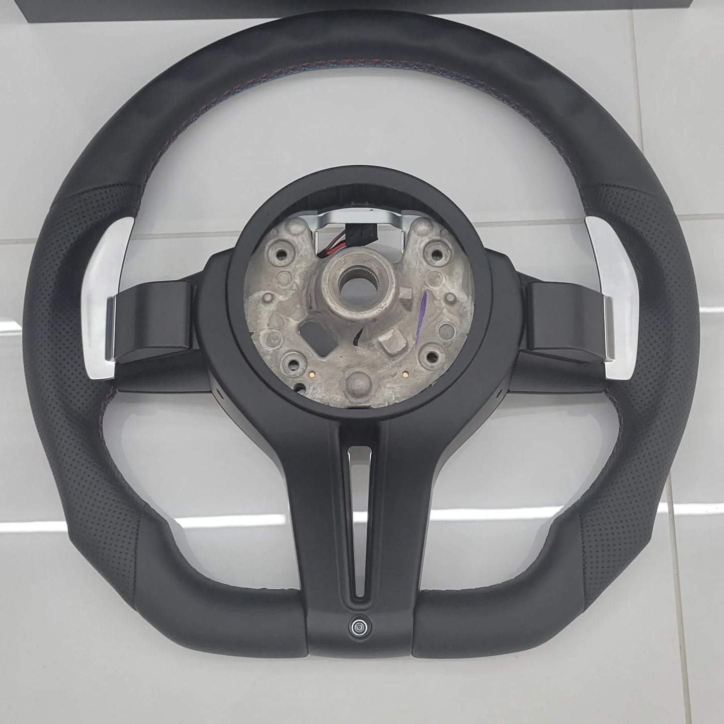 BMW_Flat_Bottom_Leather_Steering_Wheel_M-Tech_Silver_Edition_F-Series_Car_Dynamics_5 - Car Dynamics