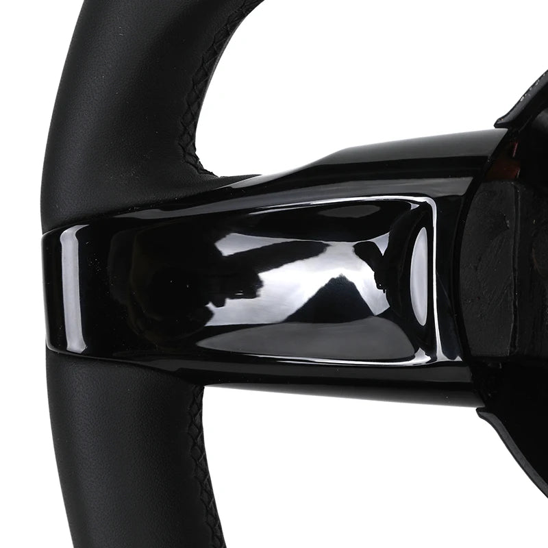 BMW Z4 E85 E86 Flat Bottom Leather Steering Wheel | Piano Black Edition