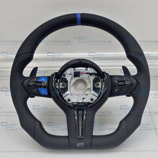 CustomBMWFlatBottomLeatherSteeringWheel_SanMarinoBlueEdition_nbsp_F-Series_CarDynamics_3 - Car Dynamics