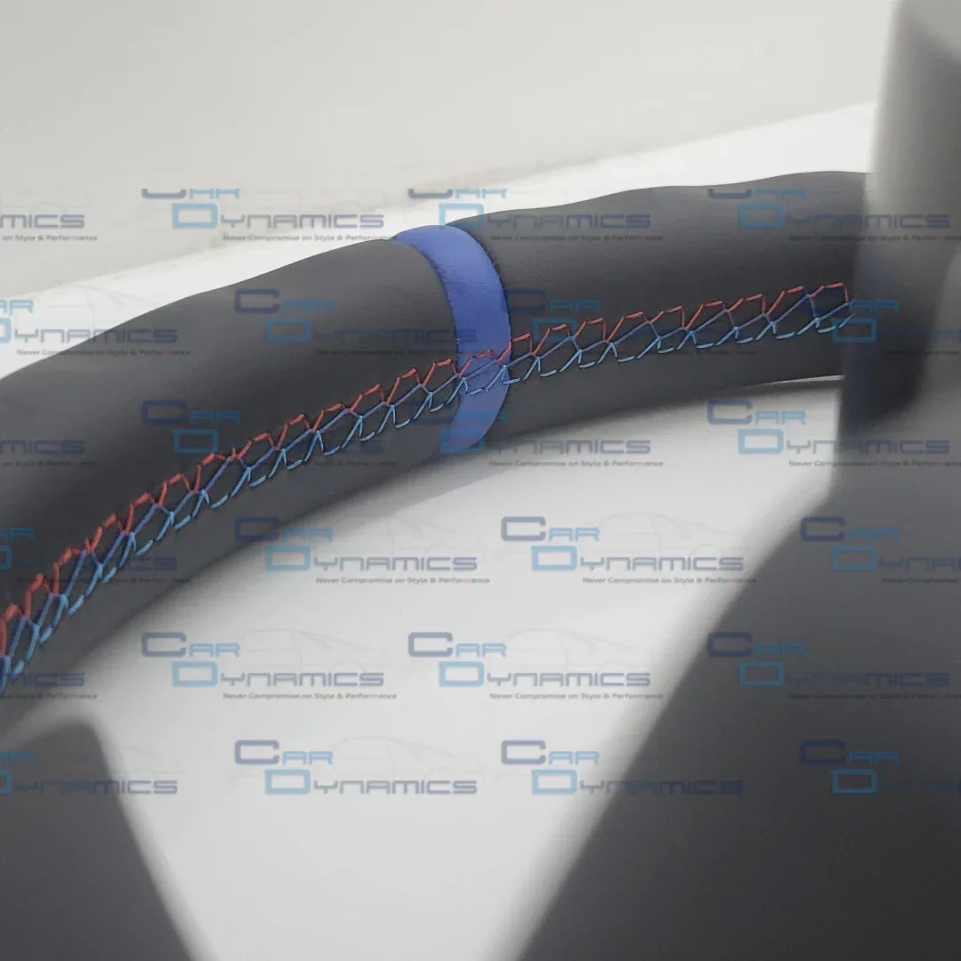 CustomBMWFlatBottomLeatherSteeringWheel_SanMarinoBlueEdition_nbsp_F-Series_CarDynamics_5 - Car Dynamics