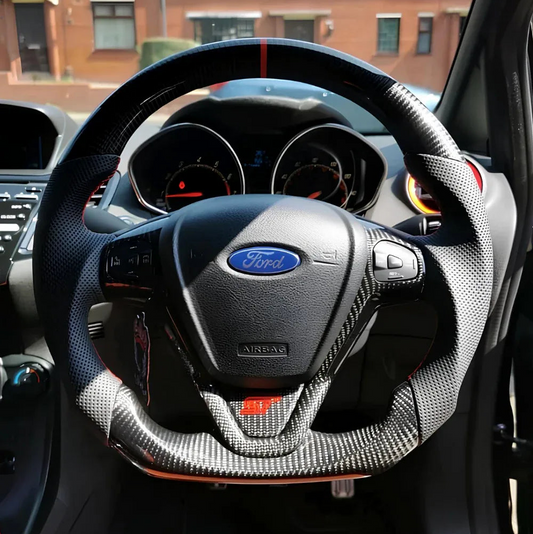 FordFiestaCarbonFibreSteeringWheelRedEditionMK7CarDynamics_1 - Car Dynamics
