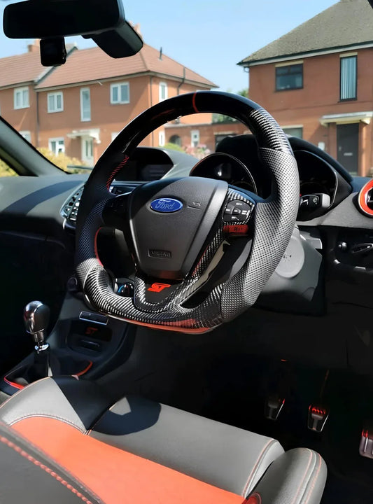 FordFiestaCarbonFibreSteeringWheelRedEditionMK7CarDynamics_2 - Car Dynamics