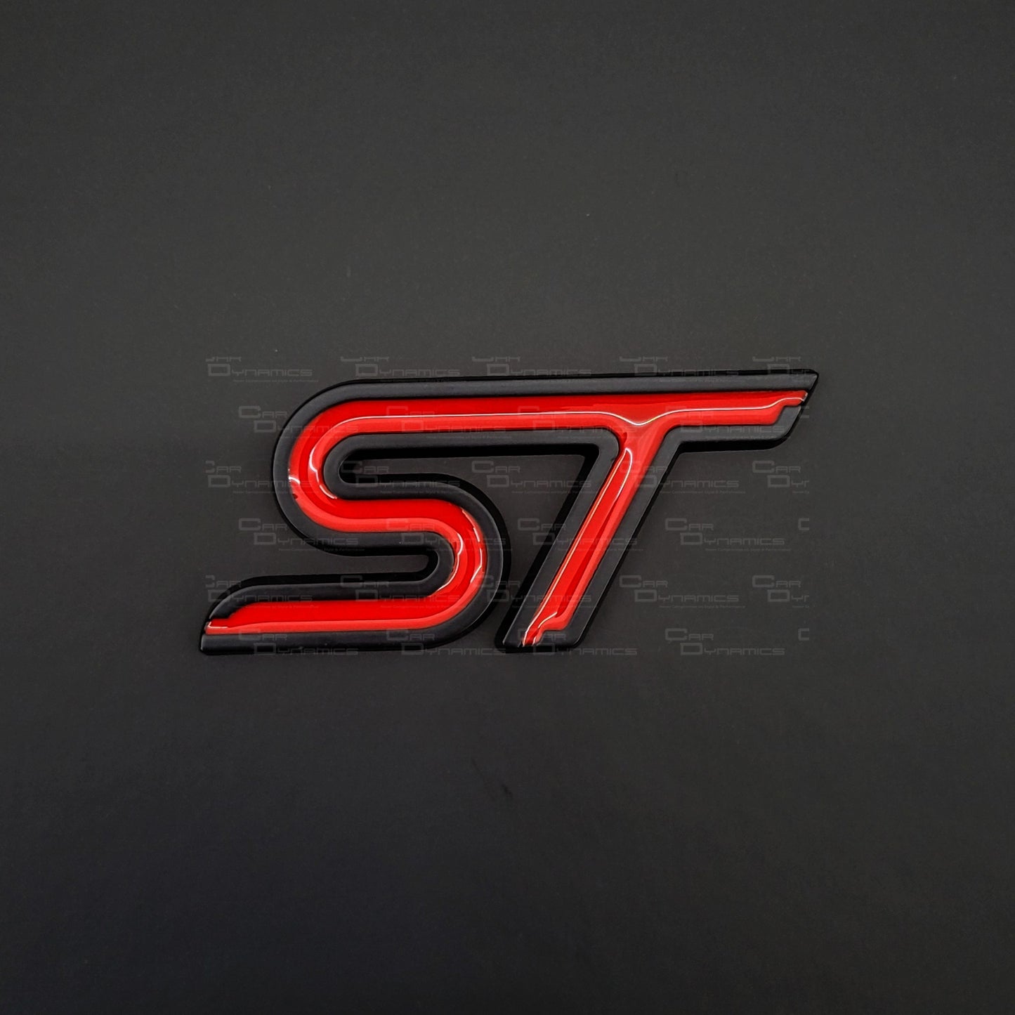 ST Rear Metal Boot Badge | Japan Black & Race Red Edition For Ford Models