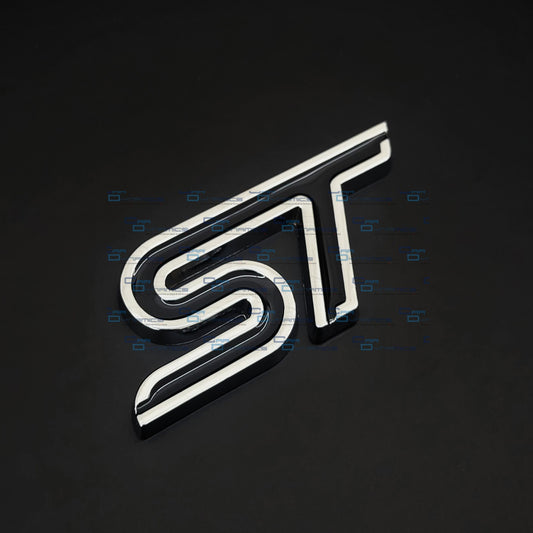 ST Rear Metal Boot Badge | Chrome & Japan Black Edition For Ford Models