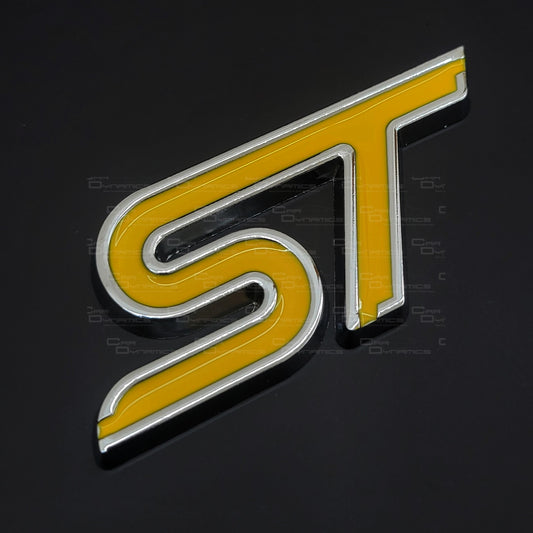 ST Rear Metal Boot Badge | Triple Yellow Edition For Ford Models