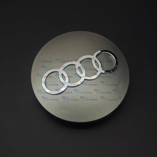 Set Of 4 Matte Grey Wheel Centre Caps | For Audi Models
