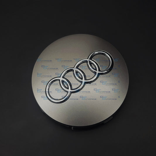 Set Of 4 Matte Grey Wheel Centre Caps | For Audi Models