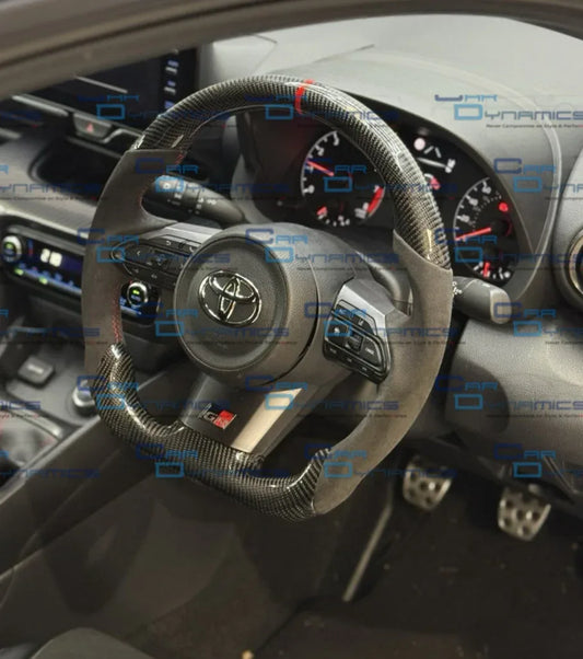 Toyota_GR_Yaris_Custom_Carbon_Fibre_Flat_Bottom_Steering_Wheel_car_dynamics - Car Dynamics