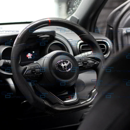 Toyota_GR_Yaris_Sport_Custom_Carbon_Fibre_Flat_Bottom_Steering_Wheel_car_dynamics_1 - Car Dynamics