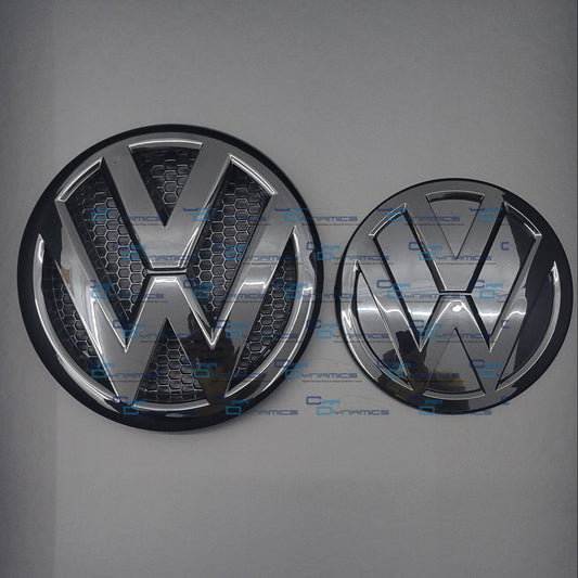 Transporter T5 Gloss Black Front & Rear Emblem | Replacement VW Badge