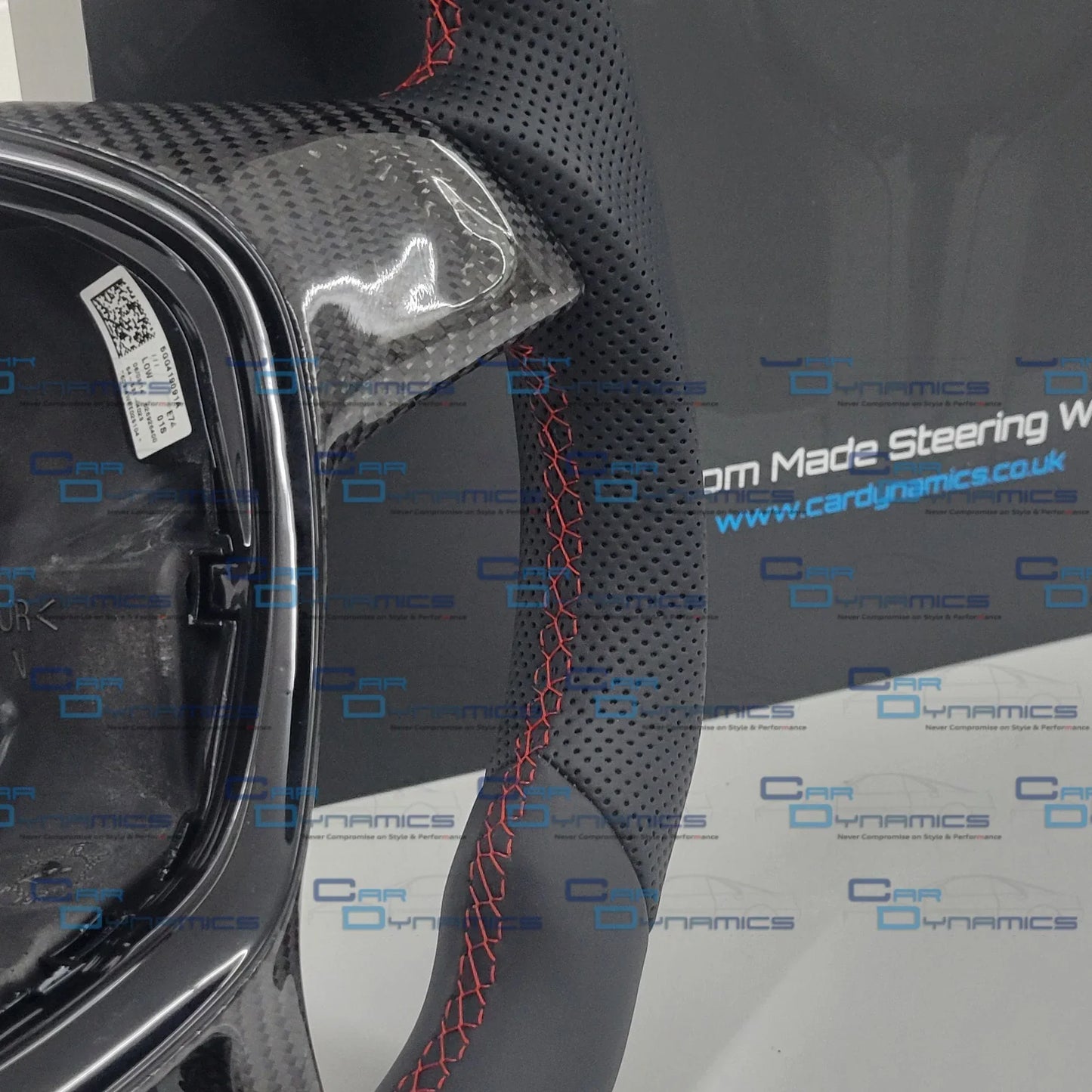 VolkswagenT6CustomCarbonFibre_LeatherFlatBottomSteeringWheelTornadoRedEditionT6TransporterNonMultifunctionalVersionCardynamics_6 - Car Dynamics