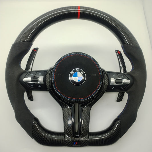 BMW Custom Carbon Fibre Alcantara M-Tech Blacked Out Steering Wheel F-Series image 0