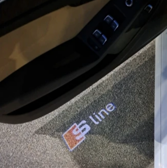Audi S line LED Car Door Projection Puddle 2 Lights image 0