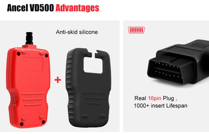 ANCEL VD500 OBD2 Scanner Code Reader ABS SRS EPB Oil Diagnostic Tool image 2