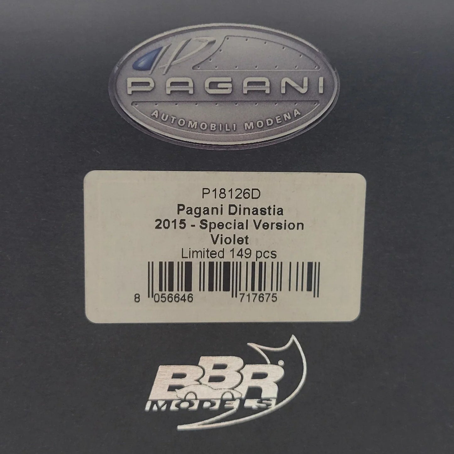 118BBRPaganiHuayraDinastia2015SpecialVersionVioletBBRModelsP1812CarD_4 - Car Dynamics 