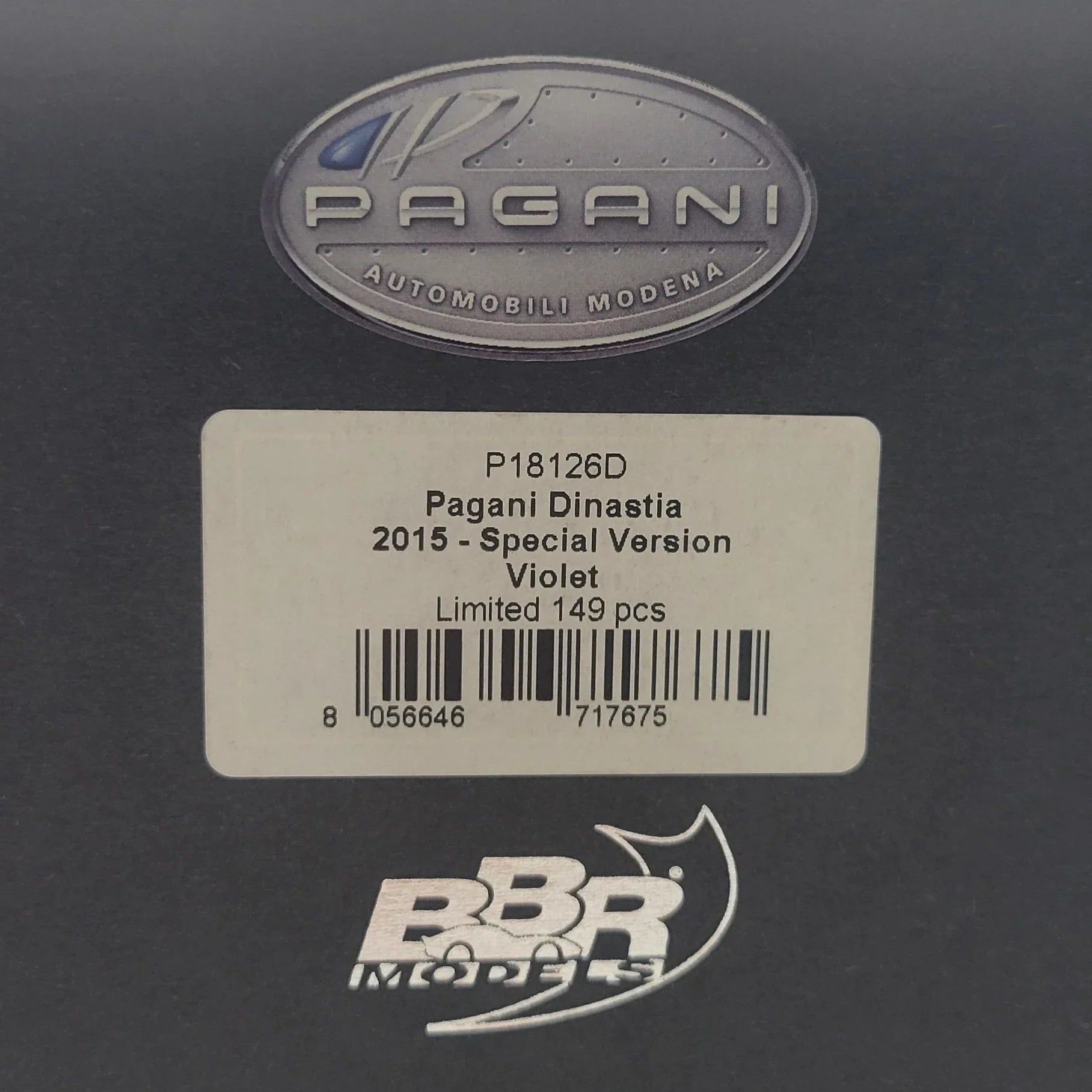 118BBRPaganiHuayraDinastia2015SpecialVersionVioletBBRModelsP1812CarD_4 - Car Dynamics 