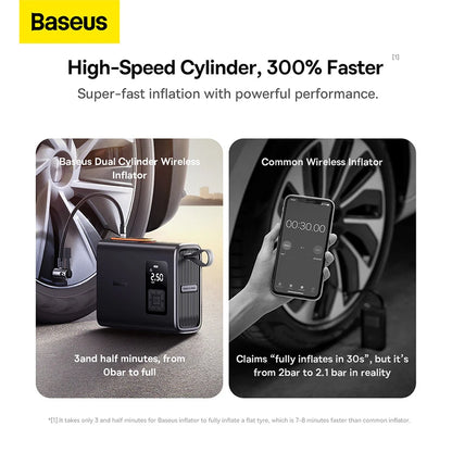 Baseus Wireless Dual Cylinder Air Compressor – Portable Electric Tyre Inflator image 11