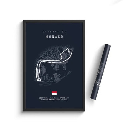 Monaco F1 Track Circuit Wall Art Aesthetic Motorsport : No frame image 0