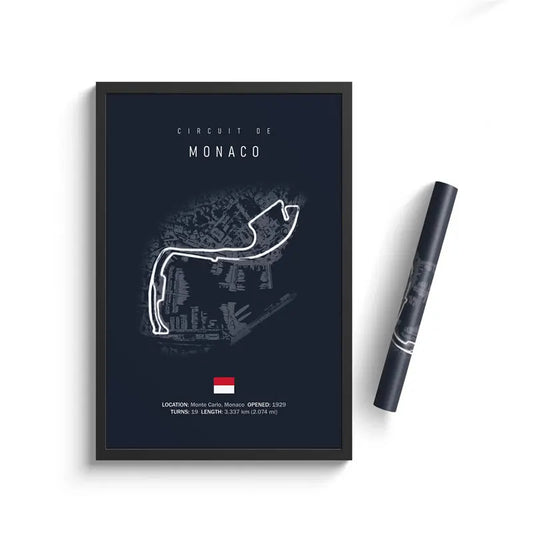 Monaco F1 Track Circuit Wall Art Aesthetic Motorsport : No frame image 0