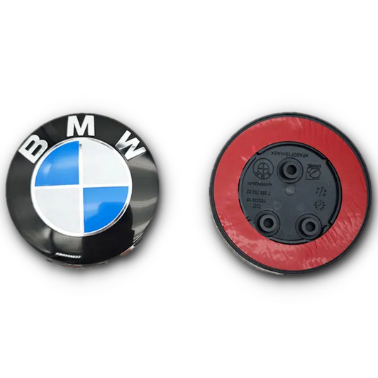 BMW Blue & White 3 Hole Bonnet & Boot Badge 1 x 82mm 51767288752 image 0