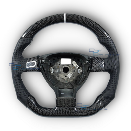Volkswagen MK5 Carbon & Leather Steering Wheel | R32 Candy White Edition