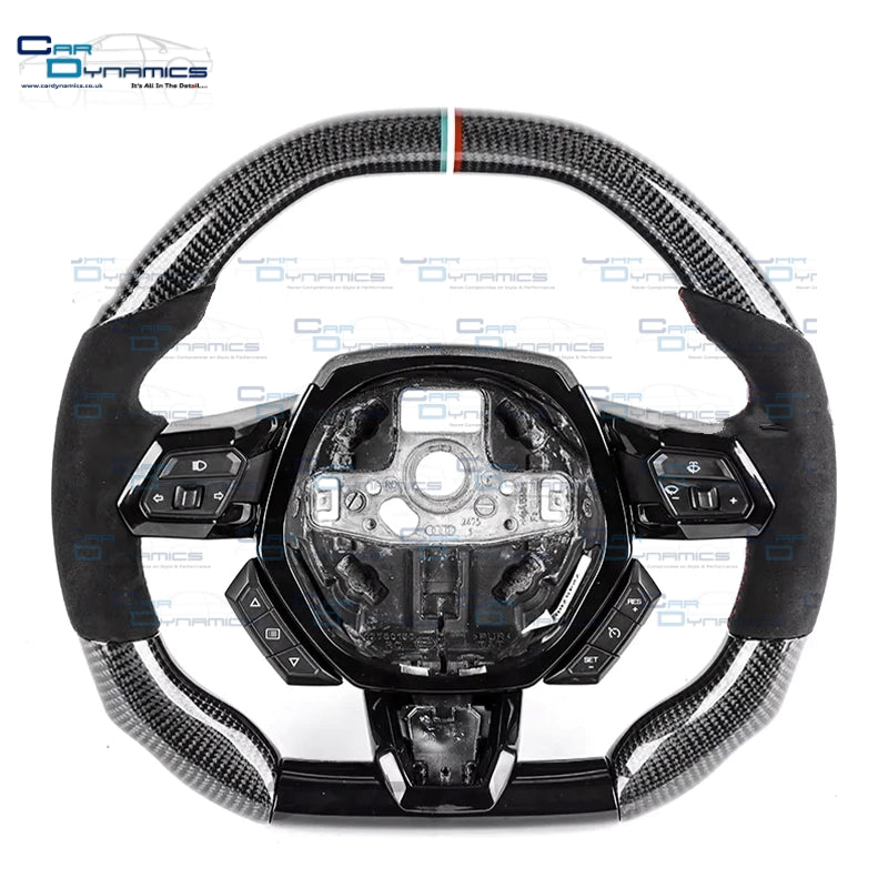 Lamborghini Huracan Custom Made Carbon Fibre & Leather Steering Wheel