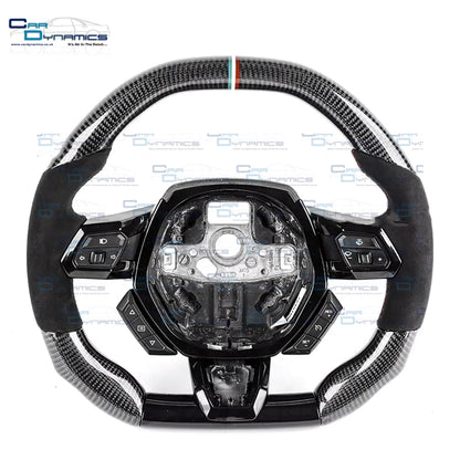 Lamborghini Huracan Custom Made Carbon Fibre & Leather Steering Wheel