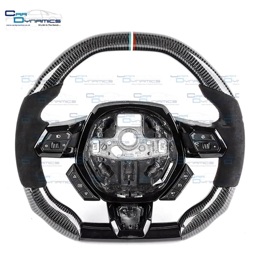 Lamborghini Huracan Custom Made Carbon Fibre & Leather Steering Wheel