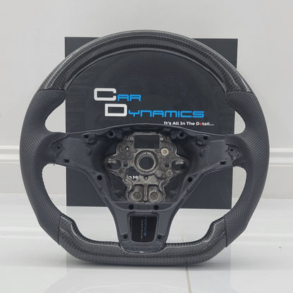 Volkswagen Carbon Fibre Flat Bottom Steering Wheel | Transporter T6 Edition | In Stock