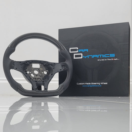 Volkswagen Carbon Fibre Flat Bottom Steering Wheel | Transporter T6 Edition | In Stock