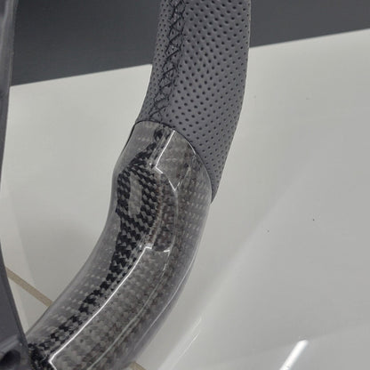 Volkswagen Carbon Fibre Flat Bottom Steering Wheel | Transporter T6 Edition | In Stock