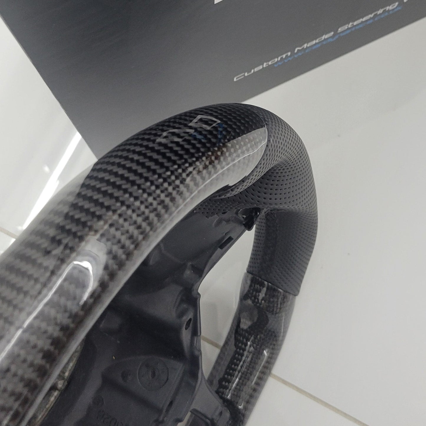 Volkswagen Carbon Fibre Flat Bottom Steering Wheel | Transporter T6 Edition | In Stock