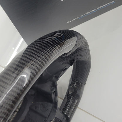 Volkswagen Carbon Fibre Flat Bottom Steering Wheel | Transporter T6 Edition | In Stock