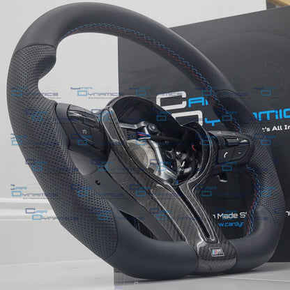BMW Leather & Carbon Fibre Steering Wheel | M Tech Kohlefaser Spoke Edition | F-Series