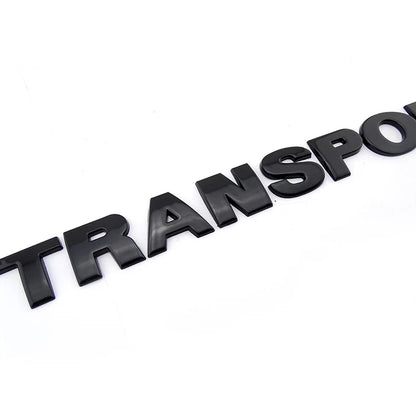 VW Transporter Blacked Out Lettering | Gloss Black Badge