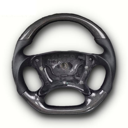 Mercedes Benz Carbon Fibre Flat Bottom Steering Wheel R230 W219 W209 W211 CLK image 0