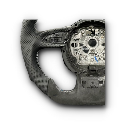 Audi Custom Alcantara & Perforated Leather Flat-Bottom Steering Wheel RS image 2