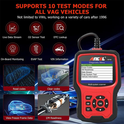 ANCEL VD700 Car OBD2 Scanner Fault Code Reader Diagnostic Tool image 4
